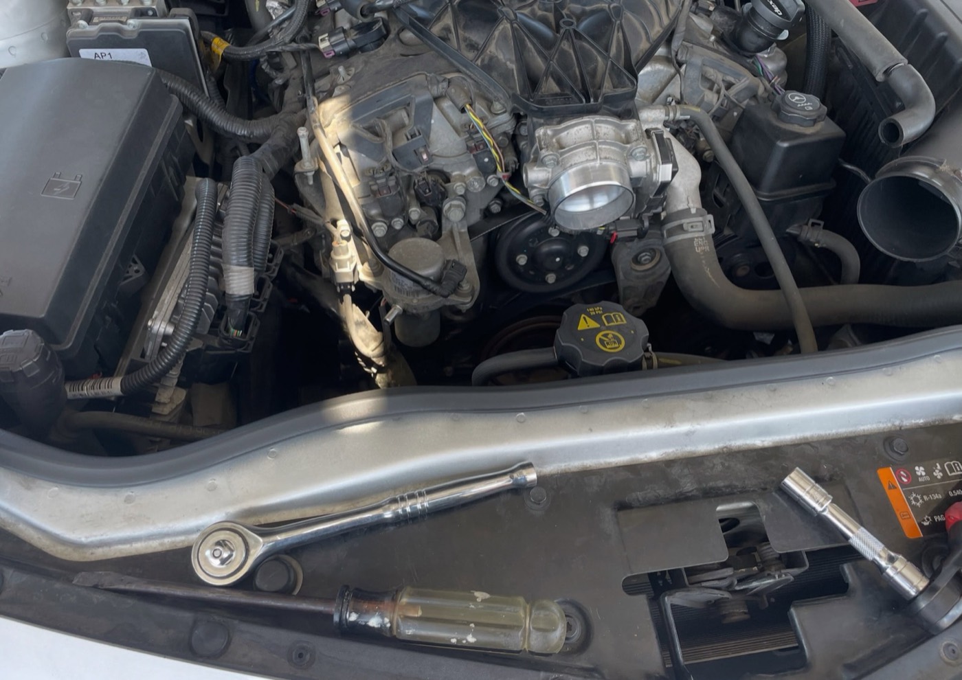 Alternator replacement in progress